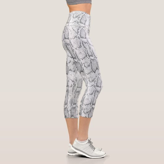 White Python Snake Skin Capri Leggings (Rechts)