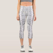 White Python Snake Skin Capri Leggings (Vorderseite)