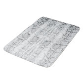 White Python Snake Skin Print Badematte (Schrägansicht)