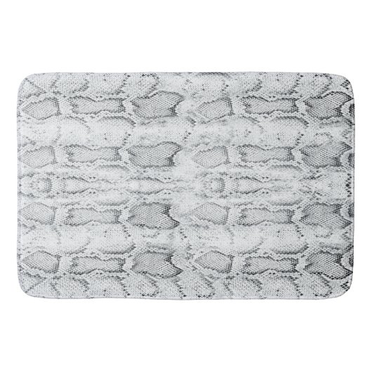 White Python Snake Skin Print Badematte (Vorderseite)