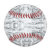 White Python Snake Skin Print Baseball (Rückseite)