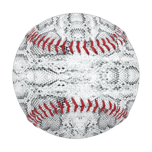 White Python Snake Skin Print Baseball (Vorderseite)