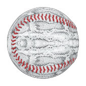 White Python Snake Skin Print Baseball (Vorderseite Links)