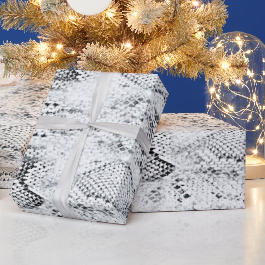 White Python Snake Skin Print Geschenkpapier (Feiertage)