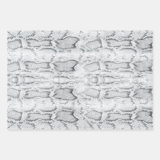 White Python Snake Skin Print Geschenkpapier Set (Vorderseite 3)