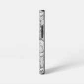 White Python Snake Skin Print iPhone Hülle (Linke Seite)