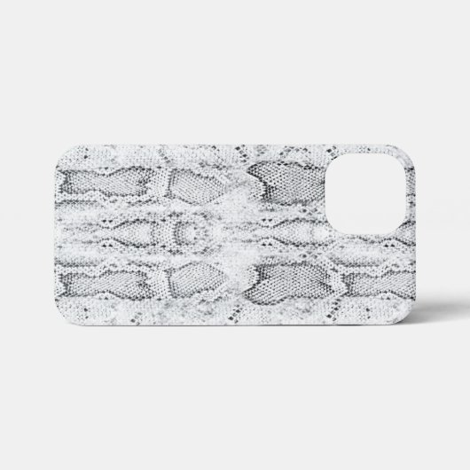 White Python Snake Skin Print iPhone Hülle (Rückseite (Horizontal))