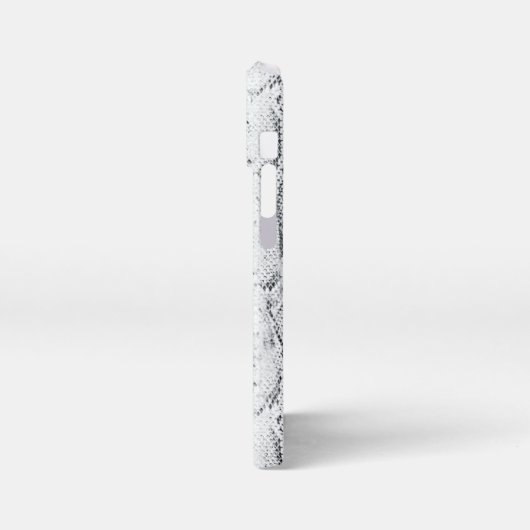 White Python Snake Skin Print iPhone Hülle (Linke Seite)
