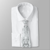 White Python Snake Skin Print Neck Tie Krawatte (Gebunden)