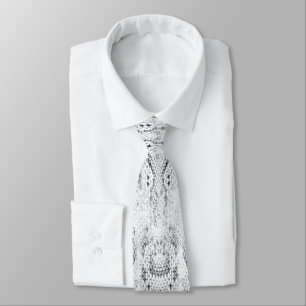 White Python Snake Skin Print Neck Tie Krawatte