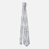 White Python Snake Skin Print Neck Tie Krawatte (Rückseite)
