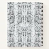 White Python Snake Skin Print Notizblock (Rückseite)