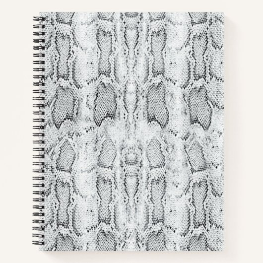 White Python Snake Skin Print Notizblock (Vorderseite)