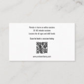 White Qr Code Black Violin Violinist Visitenkarte (Rückseite)