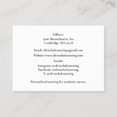 White QR Code Tutor Teacher Globe & Book Classroom Visitenkarte (Rückseite)