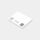 White QR | Minimalist Business Logo Design Post-it Klebezettel (angewinkelt)