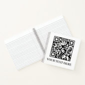 White QR | Minimalist Clean Custom Text Notizblock (Innenseite)