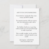 White QR | Modern Minimalist Custom Upload Einladung (Rückseite)