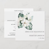 *~* White QR + UAWG Floral Bouquets AR15 Wedding Einladung (Vorne/Hinten)