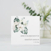 *~* White QR + UAWG Floral Bouquets AR15 Wedding Einladung (Stehend Vorderseite)