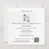 *~* White QR + UAWG Floral Bouquets AR15 Wedding Einladung (Rückseite)