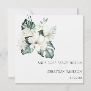 *~* White QR + UAWG Floral Bouquets AR15 Wedding Einladung