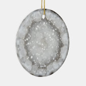 White Quartz Crystal Gemstone Geode Printed Keramik Ornament (Rechts)