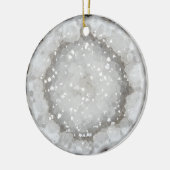 White Quartz Crystal Gemstone Geode Printed Keramik Ornament (Links)