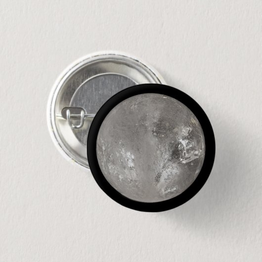White Quarz Crystal Ball Button (Vorne & Hinten)