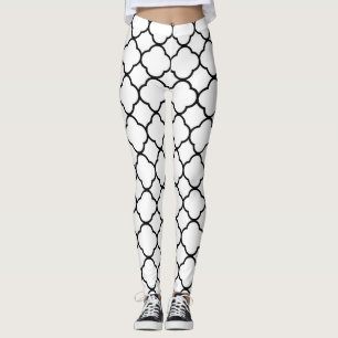 White Quaterstrip Leggings
