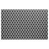 White Quatrefoil Kat & Custom Black Background 2 Stoff (Yard (91,4 cm))