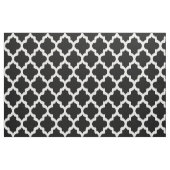 White Quatrefoil Kat & Custom Black Background 2 Stoff (Fat Quarter (45,7 x 55,9 cm))