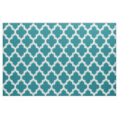 White Quatrefolie Ikat Custom Türkis Background Stoff (Yard (91,4 cm))