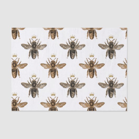 White Queen Bee Tissue Paper Seidenpapier (Vorderseite)