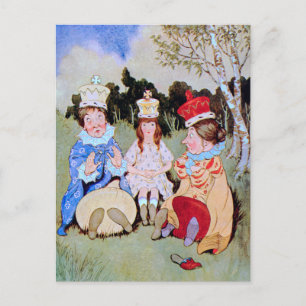 White Queen, Red Queen & Queen Alice Do Lunch Postkarte