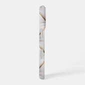 White Quilted Leather & Gold Studs Phone Case iPhone 16 Hülle (Rechte Seite)