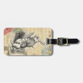 White Rabbit Alice in Wonderland Art Gepäckanhänger (Vorderseite horizontal)