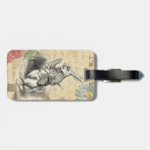 White Rabbit Alice in Wonderland Art Gepäckanhänger (Rückseite horizontal)