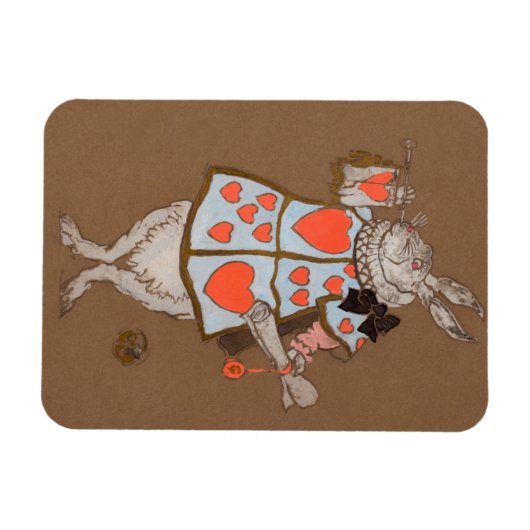 White Rabbit Alice Magnet (Horizontal)