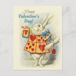 White Rabbit as Valentine herald CC0675 Tenniel Feiertagspostkarte