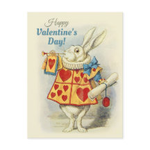 White Rabbit as Valentine herald CC0675 Tenniel