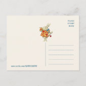 White Rabbit bläst Trompete Happy Birthday CC1126 Postkarte (Rückseite)