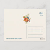 White Rabbit bläst Trompete Happy Birthday CC1126 Postkarte (Rückseite)