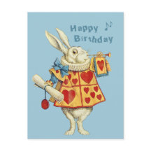 White Rabbit bläst Trompete Happy Birthday CC1126