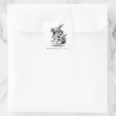 White Rabbit Bookplate Aufkleber (Tasche)