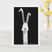 White Rabbit card Karte (Gelbe Blume)