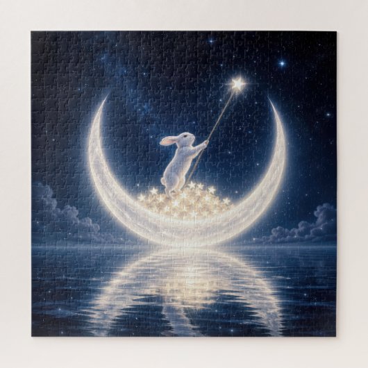 White Rabbit Collecting Stars Puzzle (Vertikal)