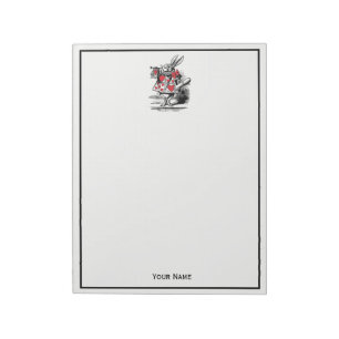 White Rabbit Court Trumpeter Alice in Wonderland Notizblock