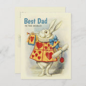White Rabbit Herald Bester Papa in der Welt CC1124 Postkarte (Vorne/Hinten)