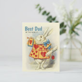 White Rabbit Herald Bester Papa in der Welt CC1124 Postkarte (Stehend Vorderseite)